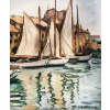 OTHON FRIESZ Emile Les voiles au port de Toulon en 1929 Huile toile signée datée Certificat | Biron 