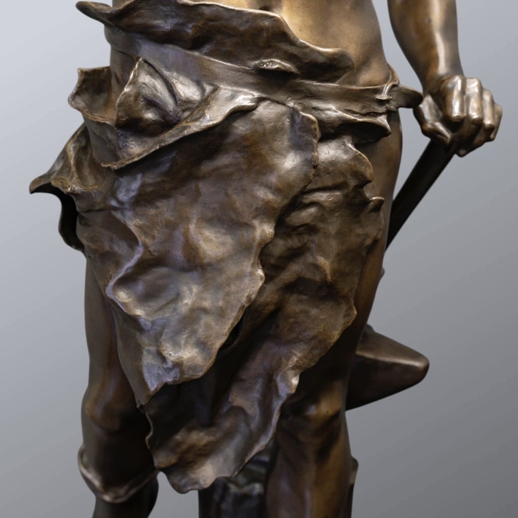 Sculpture – Le Travail , Eugène Marioton (1857-1933) – Bronze 9