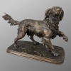 Sculpture – Chien Épagneul À L’ Affût , Ferdinand Pautrot (1832 – 1874) – Bronze 22