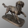 Sculpture – Chien Épagneul À L’ Affût , Ferdinand Pautrot (1832 – 1874) – Bronze 16