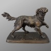 Sculpture – Chien Épagneul À L’ Affût , Ferdinand Pautrot (1832 – 1874) – Bronze 20