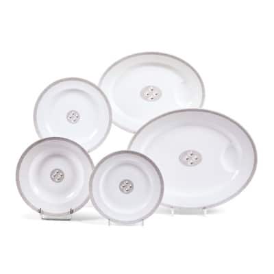 1925 - SUZANNE LALIQUE & THÉODORE HAVILAND ,Service Porcelaine 43 pièces