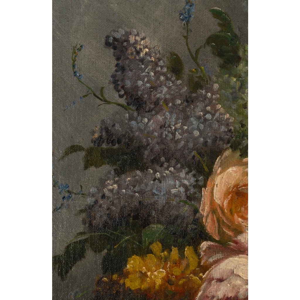 Paire de tableaux fleurs Surian 8