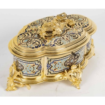 Un Coffret à Bijoux En Bronze Cloisonné, XIXème Siècle