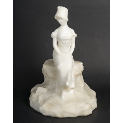 Une sculpture en albâtre, Georges Van Der Straeten, fin XIXème siècle