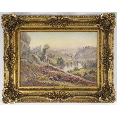 Tableau Paysage Gaston Englade, fin XIXème siècle