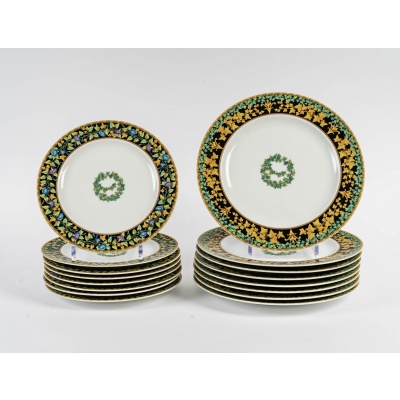 Service de Table "Gold Ivy" porcelaine de VERSACE - 19 pièces