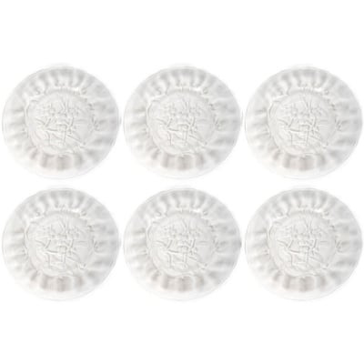 Cristal lalique ,Série de 6 assiettes "GUI"