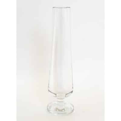 Vase Soliflore en Cristal Signé Baccarat – Design 1960 (H. 29 cm)