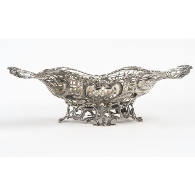 Coupe en argent massif ajouré – Tiffany & Co Paris, Londres XIXe siècle – Style Rocaille
