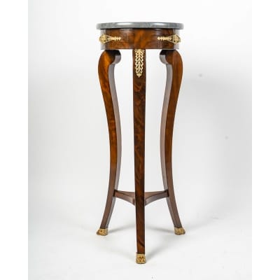 Sellette en acajou et placage d’acajou, dessus de marbre Turquin, époque Empire vers 1810