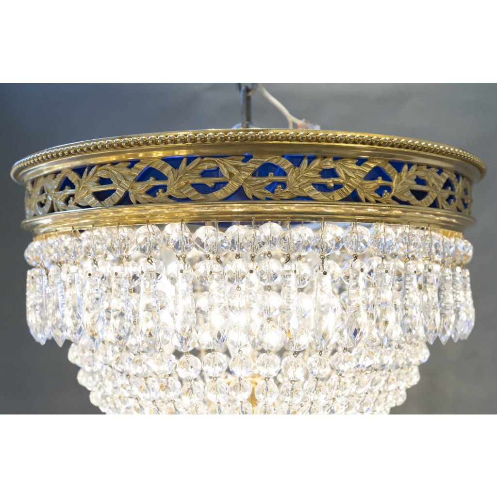Lustre plafonnier de la Maison Baccarat du 19ème siècle. 3