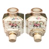 Boite à thé 19è, 2 flacons en porcelaine. 8