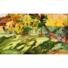 CHARRETON Victor Ecole Française 20è Siècle Paysage ensoleillé Huile sur panneau Signée 20