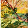 CHARRETON Victor Ecole Française 20è Siècle Paysage ensoleillé Huile sur panneau Signée 25