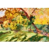 CHARRETON Victor Ecole Française 20è Siècle Paysage ensoleillé Huile sur panneau Signée 21