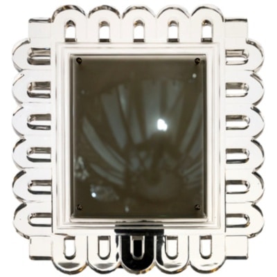 Circa 1950 , Cristal Lalique, Cadre à décor de volutes .