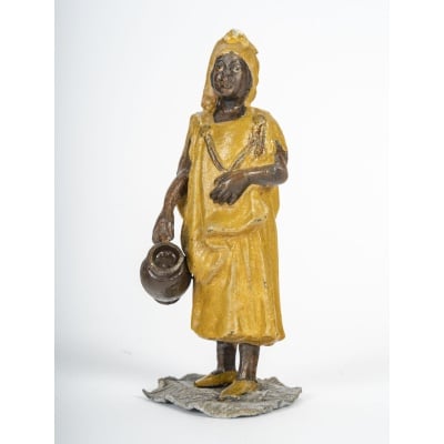 Sculpture Orientaliste En Régule Polychrome Début XXème Siècle