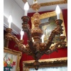Lustre En Bois Sculpte Six Branches De Lumieres Style XVIIème Siecle 13