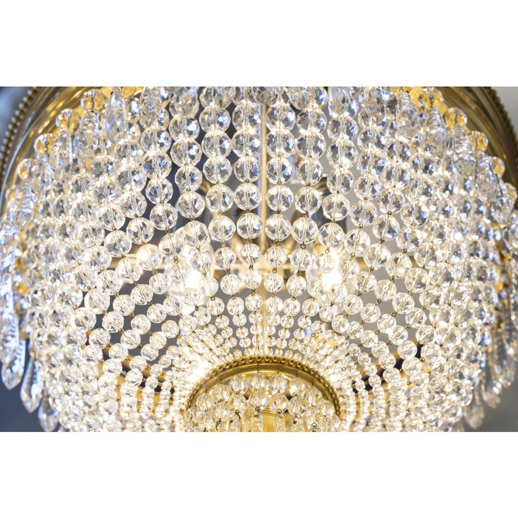 Lustre plafonnier de la Maison Baccarat du 19ème siècle. 7