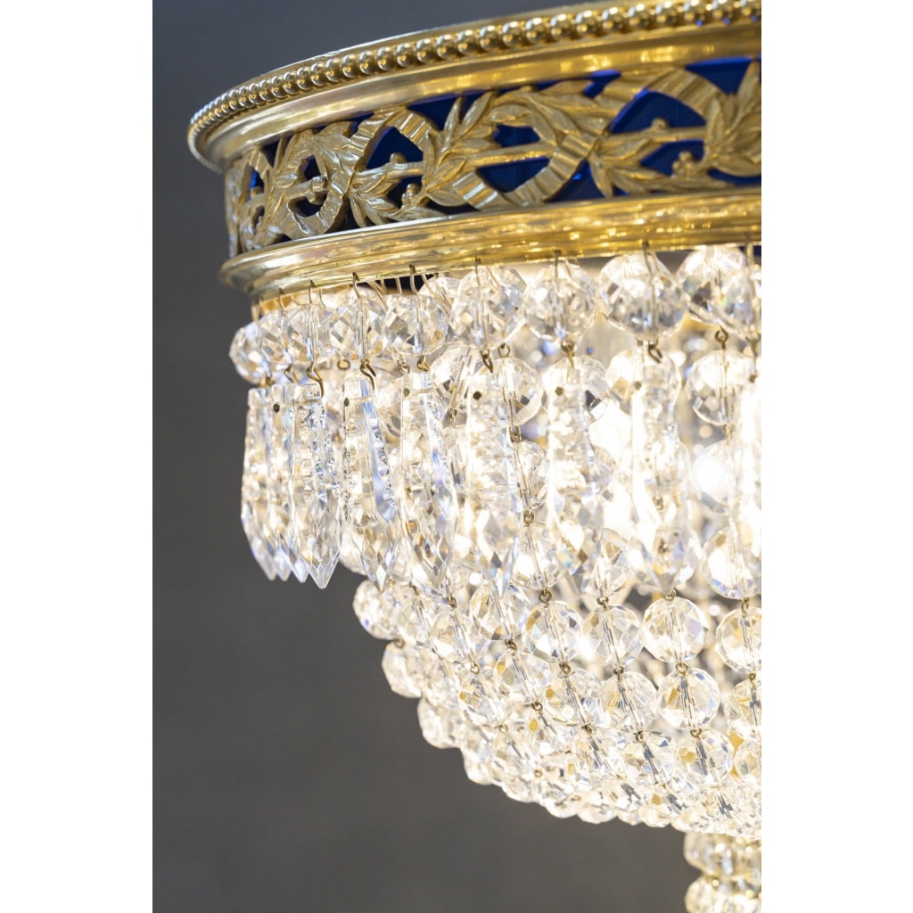 Lustre plafonnier de la Maison Baccarat du 19ème siècle. 6