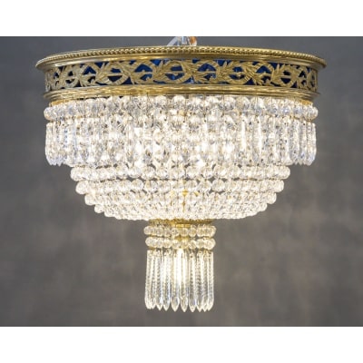 Lustre plafonnier de la Maison Baccarat du 19ème siècle. 2
