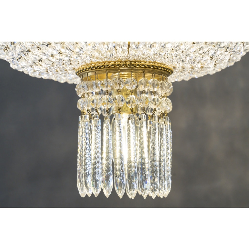Lustre plafonnier de la Maison Baccarat du 19ème siècle. 9