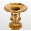 Paire de Bougeoirs d’époque Empire en Bronze Patiné et Doré montés en lampes vers 1810 21