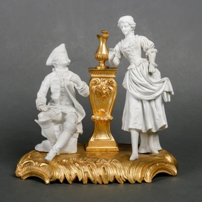 Groupe En Biscuit De Sèvres et bronze doré Circa 1880
