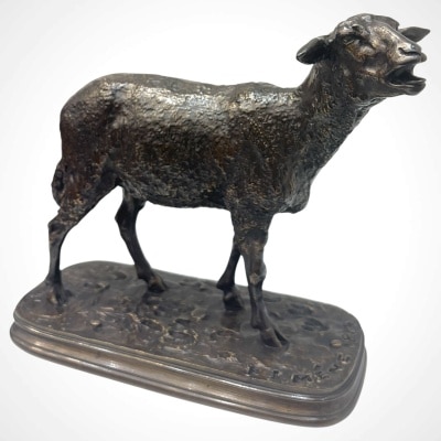 Sculpture - Mouton Des Vosges , Pierre - Jules Mêne (1864) - Bronze