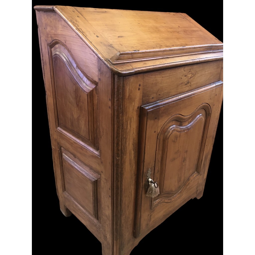 Petit Bureau de pente Scriban XVIIIème siècle en bois naturel ( noyer ) 8