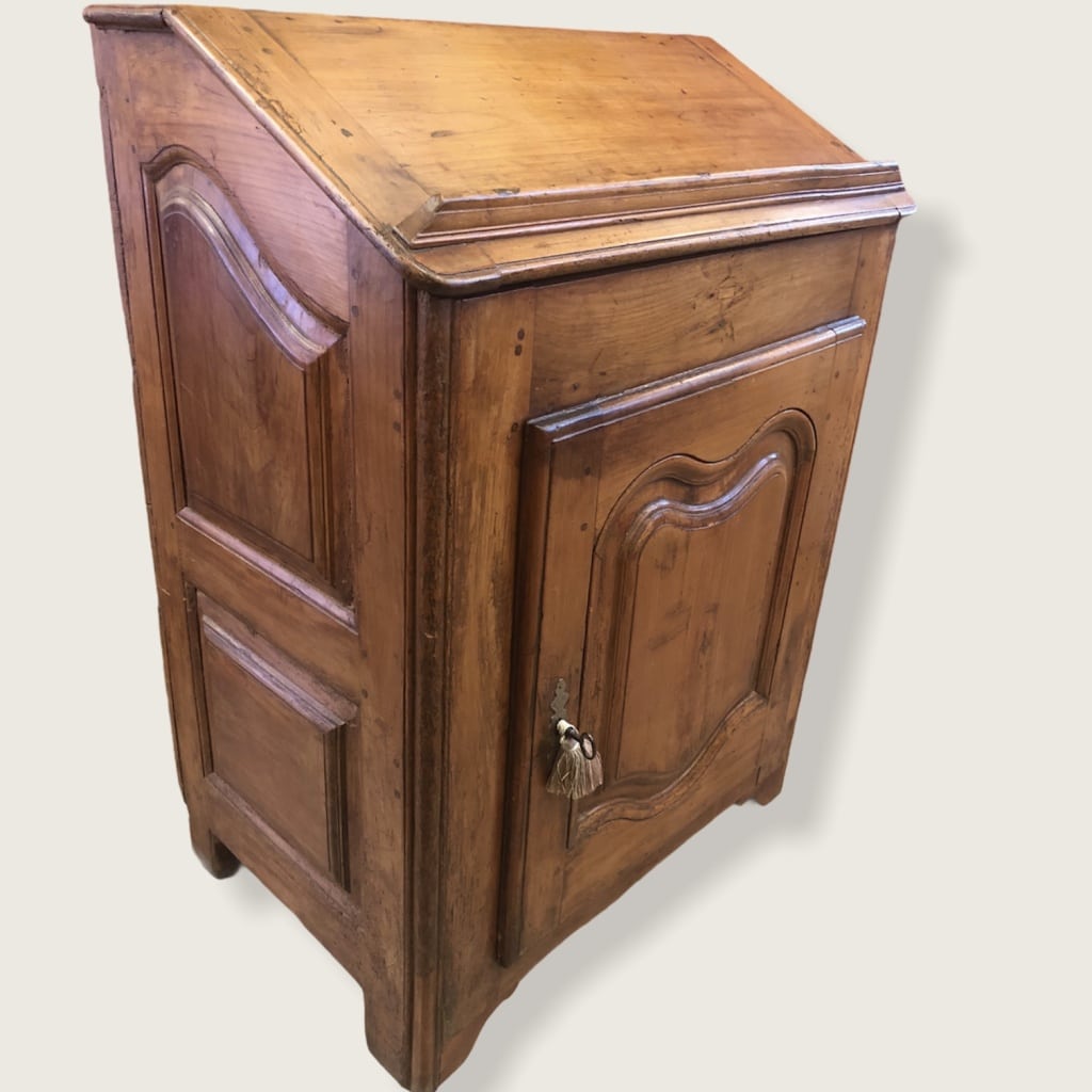 Petit Bureau de pente Scriban XVIIIème siècle en bois naturel ( noyer ) 10