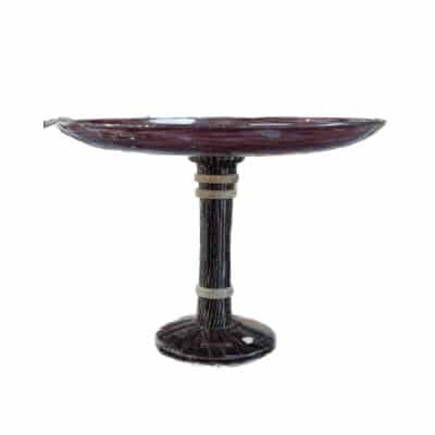 Circa 1925 Charles Schneider Coupe sur pied verre