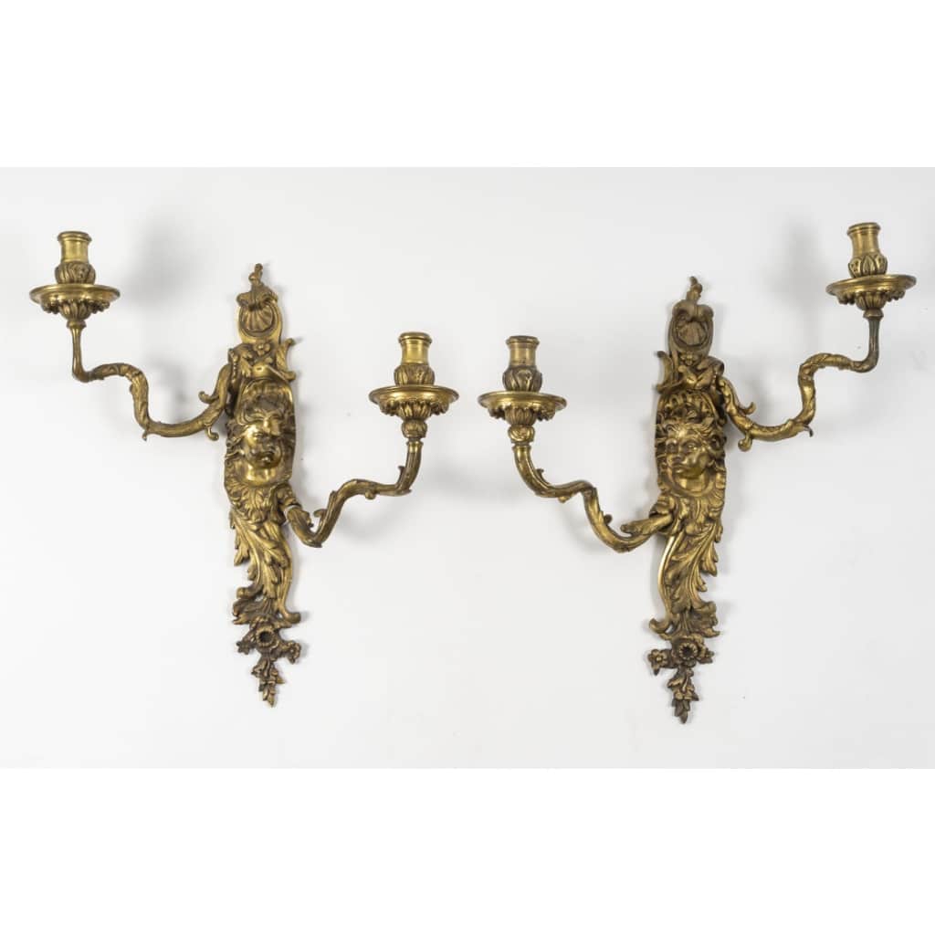 Paire d’appliques de style Régence, d’époque Napoléon III, XIXème siècle 2