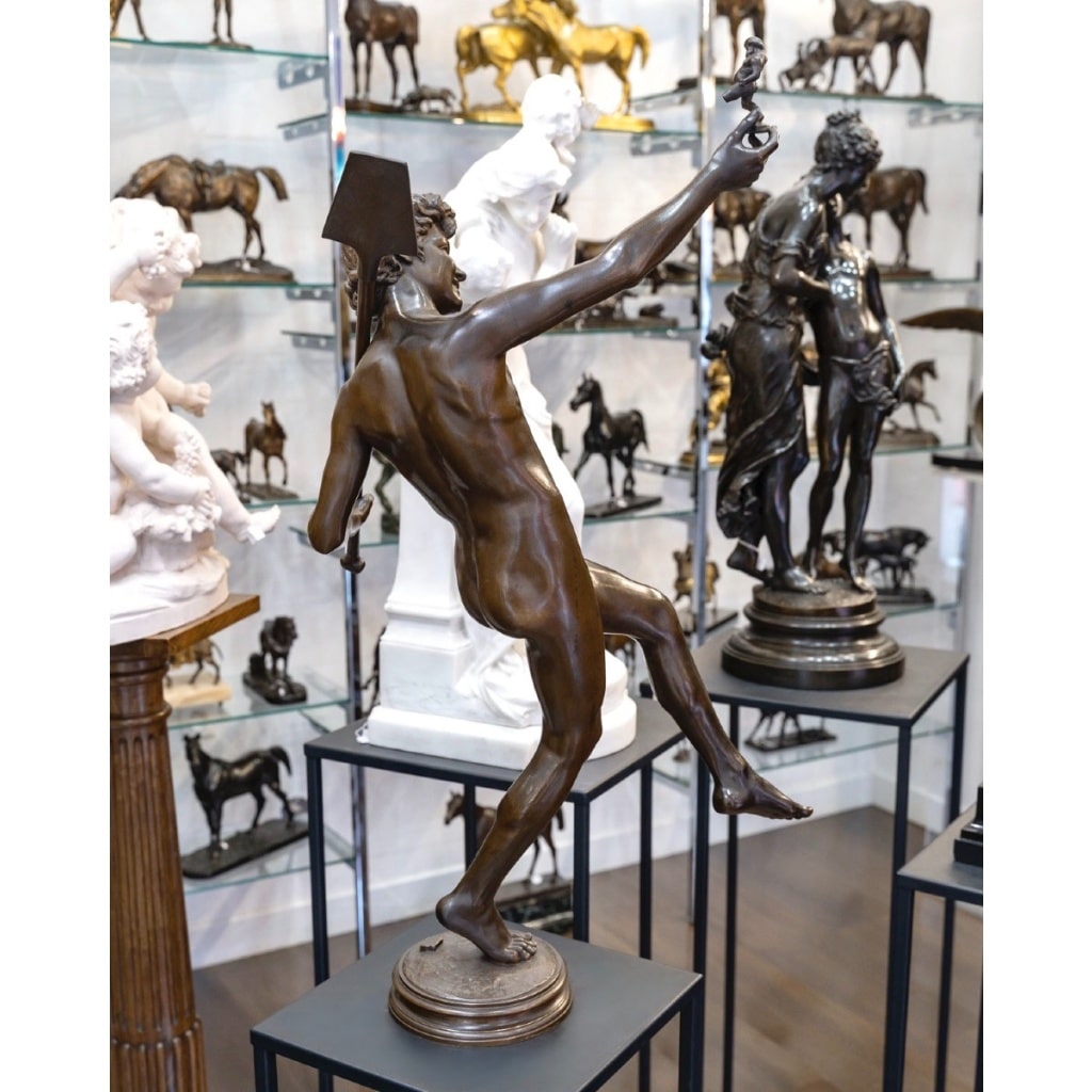 Sculpture – Une Trouvaille à Pompéi , Hippolyte Alexandre Moulin (1832-1884) – Bronze 7