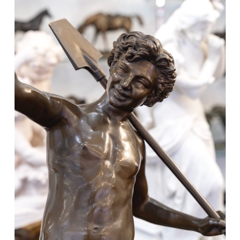 Sculpture – Une Trouvaille à Pompéi , Hippolyte Alexandre Moulin (1832-1884) – Bronze 8