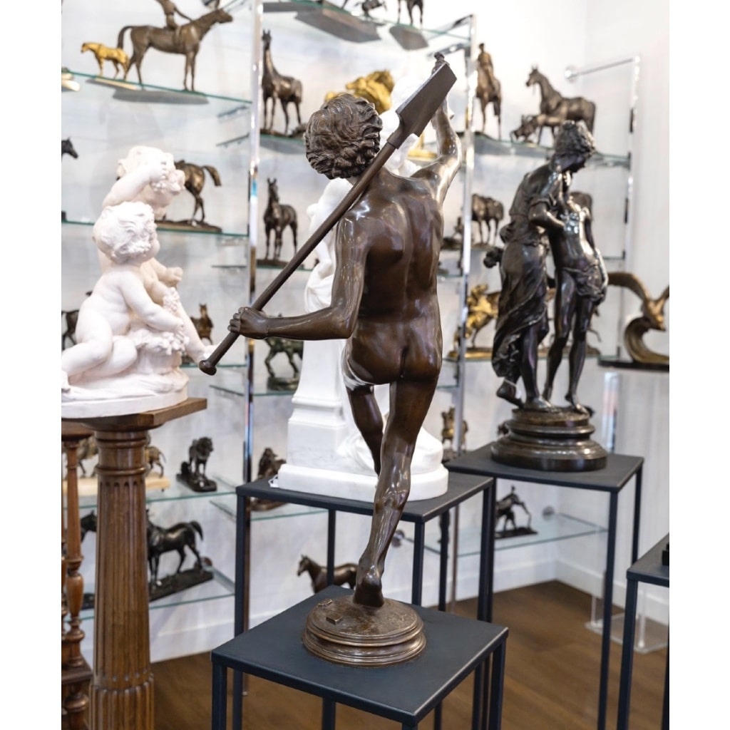 Sculpture – Une Trouvaille à Pompéi , Hippolyte Alexandre Moulin (1832-1884) – Bronze 6