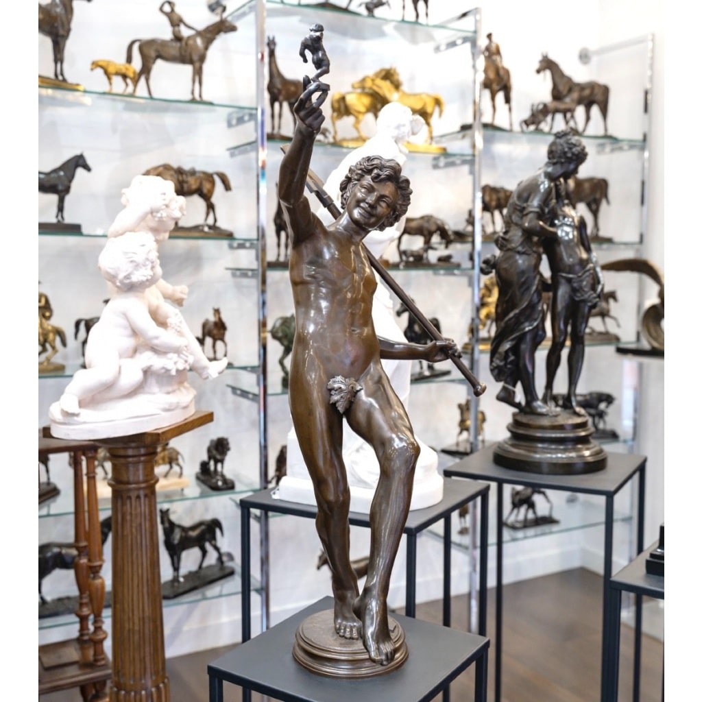 Sculpture – Une Trouvaille à Pompéi , Hippolyte Alexandre Moulin (1832-1884) – Bronze 2