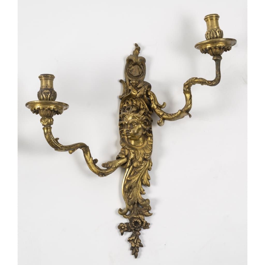 Paire d’appliques de style Régence, d’époque Napoléon III, XIXème siècle 3