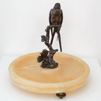 Sculpture - Hirondelle Sur Une Branche , Paul Comoléra (1818-1897) - Bronze