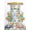 Paire de vases Canton pouvant former lampes , XIXème siècle. 22