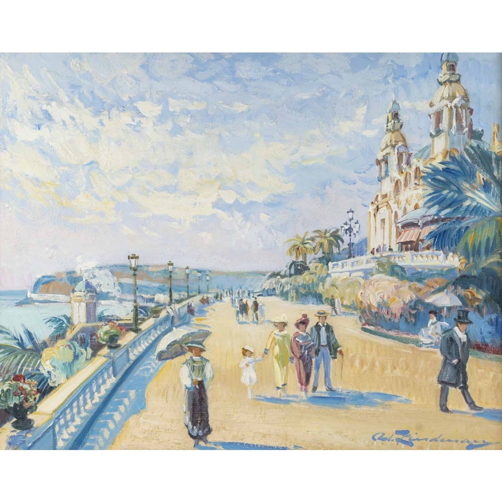 Martin LINDENAU 1948, Bord de mer à Monaco 3