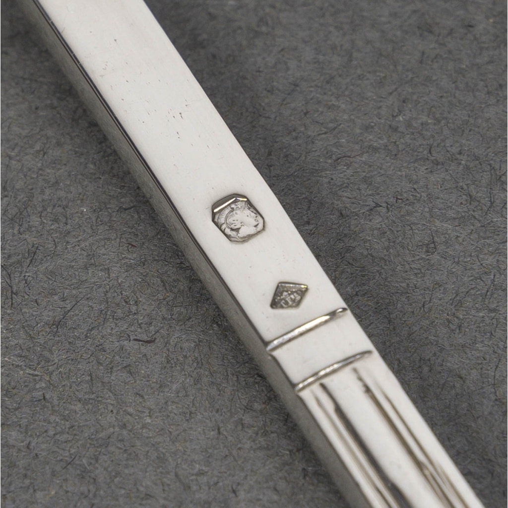 JEAN TETARD – MENAGERE EN ARGENT MASSIF199 PIECES – Epoque 1930 16