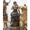 Sculpture – Le Retour Des Hirondelles , Auguste Moreau (1834-1917) – Bronze 18
