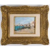 Serge Belloni (1925-2005) Venise Riva degli Schiavoni Huile sur Bois Vers 1970 9