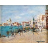 Serge Belloni (1925-2005) Venise Riva degli Schiavoni Huile sur Bois Vers 1970 10