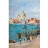 Serge Belloni (1925-2005) Venise Riva degli Schiavoni Huile sur Bois Vers 1970 13