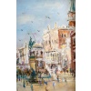Serge Belloni (1925-2005) Venise Riva degli Schiavoni Huile sur Bois Vers 1970 14