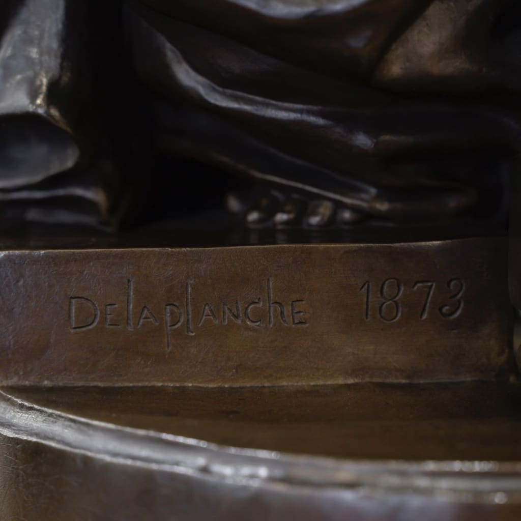 Sculpture – L’ Éducation Maternelle , Eugène Delaplanche (1836-1891) – Bronze 10