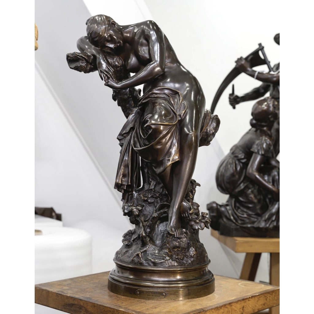 Sculpture – Le Sommeil , Luca Madrassi (1848-1919) – Bronze 2